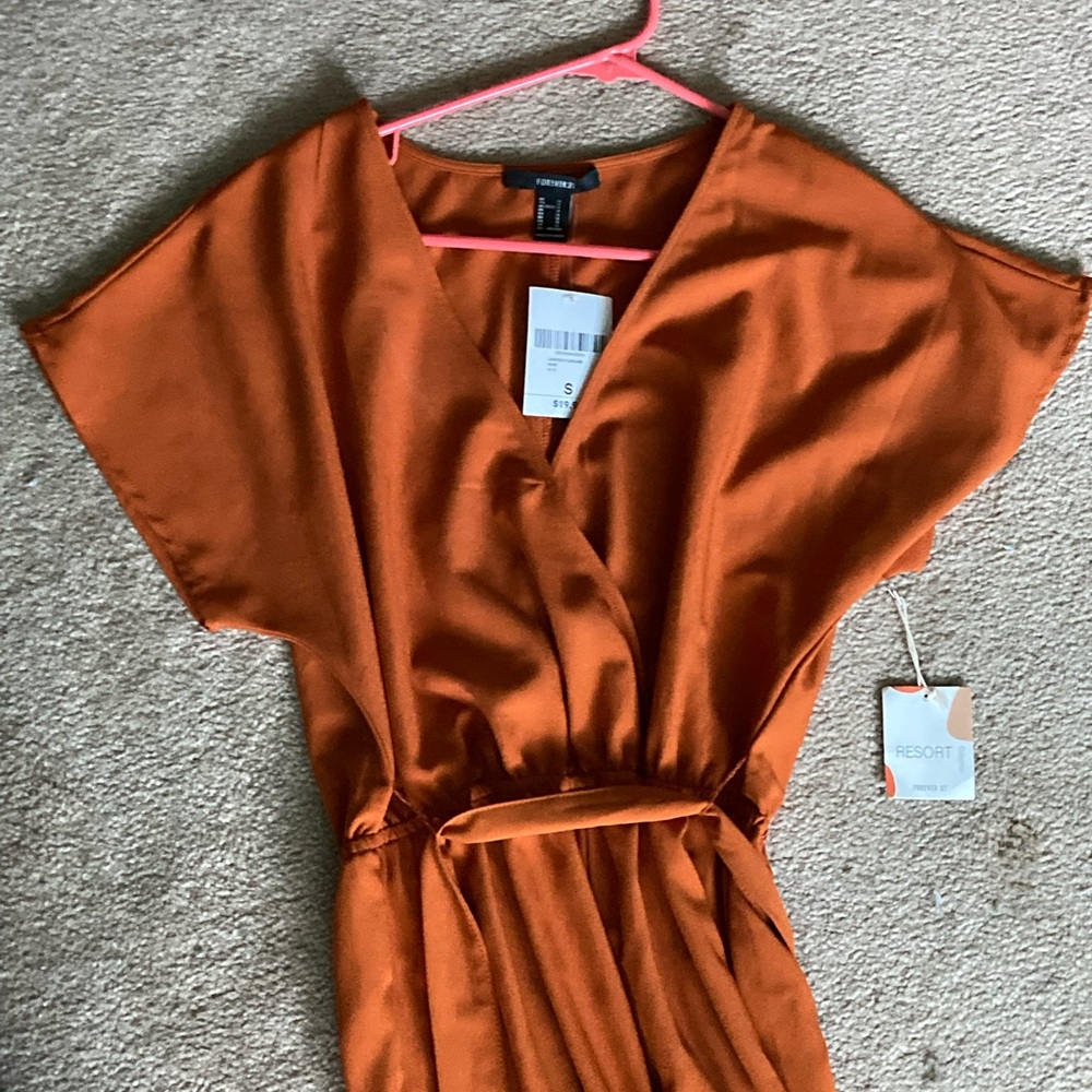 NWT Forever 21 Orange Jumpsuit